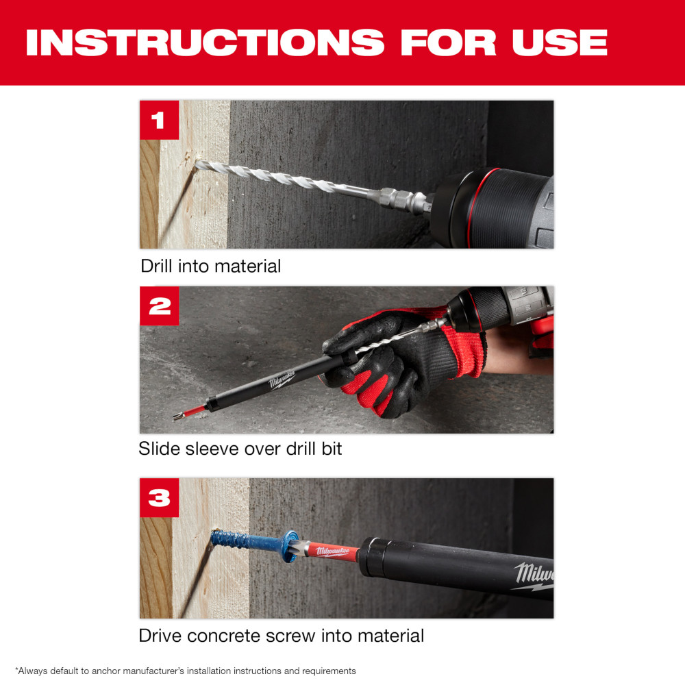 Milwaukee SHOCKWAVE Carbide Hammer Drill Bit Kit - 7 Piece from GME Supply